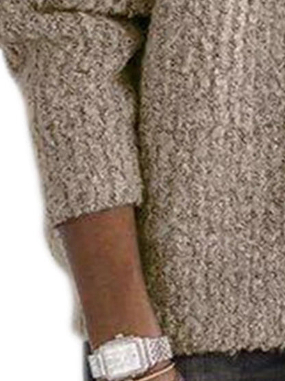 Half-Zip Textured Sweater — AREVONNE product view 10