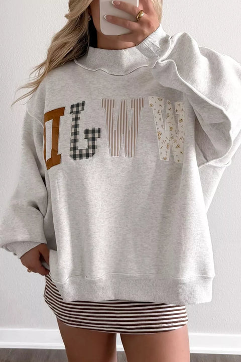 WWJD Exposed-Seam Graphic Sweatshirt