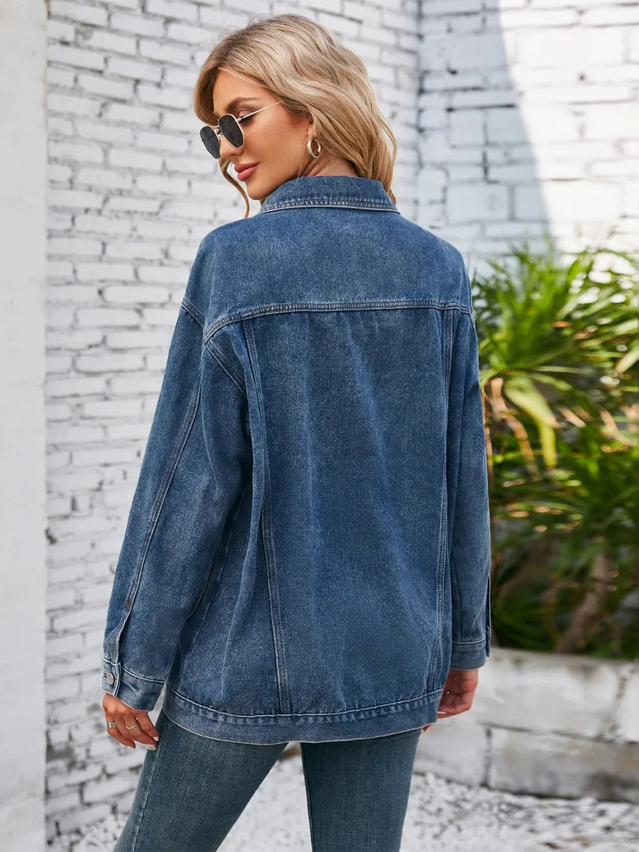 Button-Up Pocket Denim Jacket
