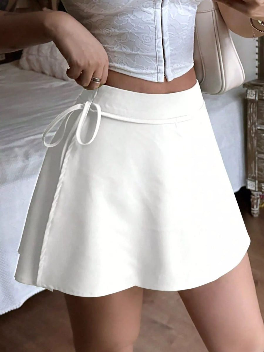 Tie-Detail Mini Skort