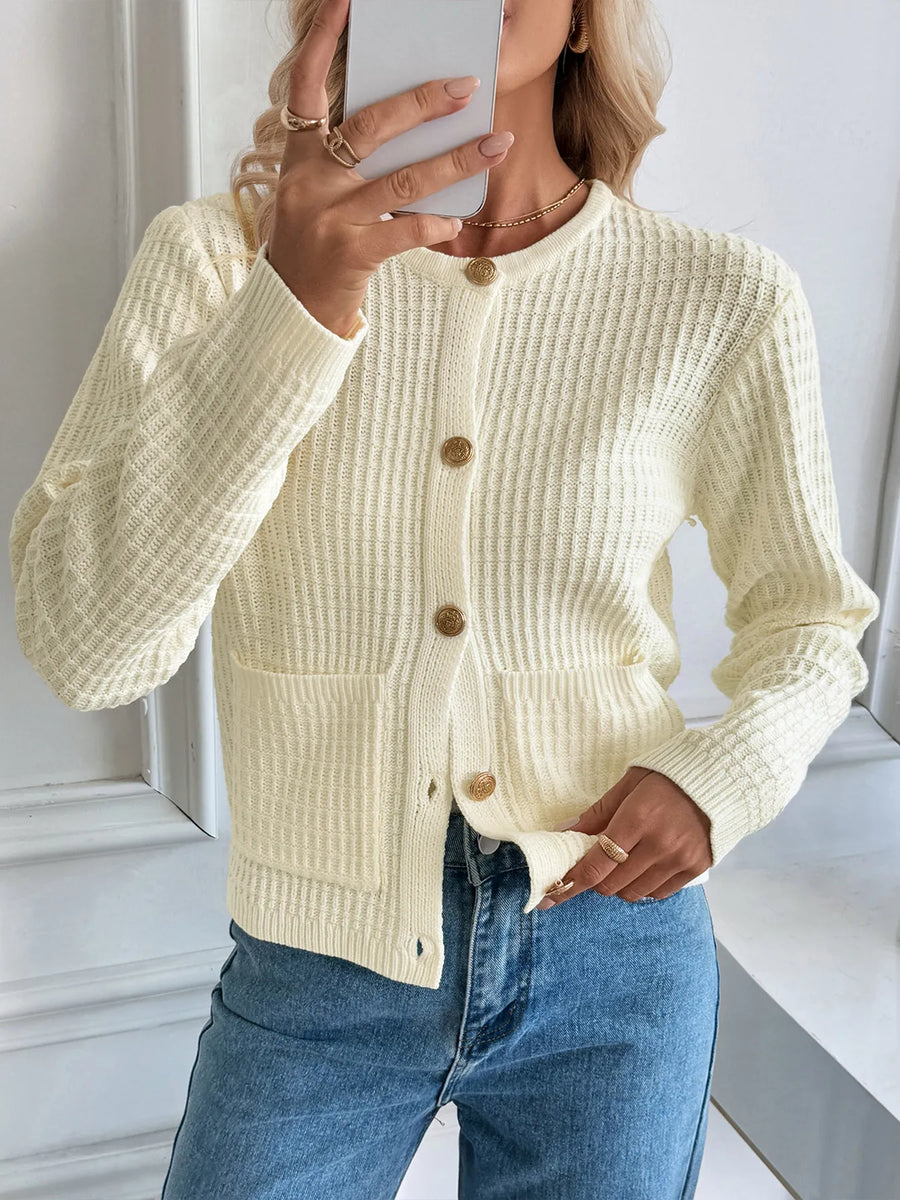 Button-Up Pocket Cardigan