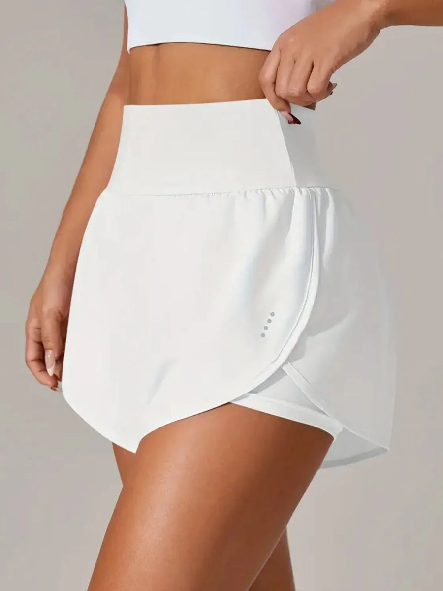 Pocketed High-Waist Active Shorts