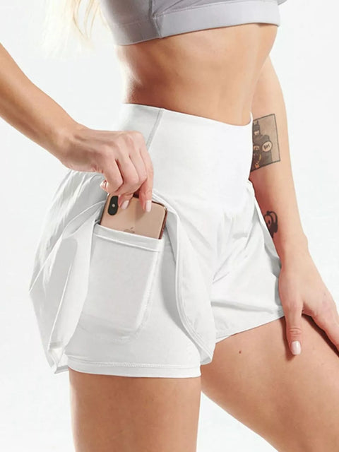 Pocketed High-Waist Active Shorts
