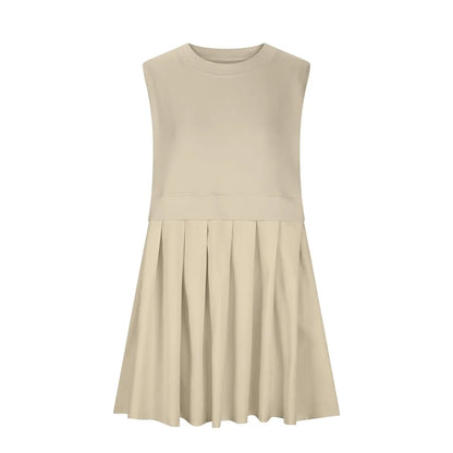 Pleated Sleeveless Mini Dress — AREVONNE product view 3