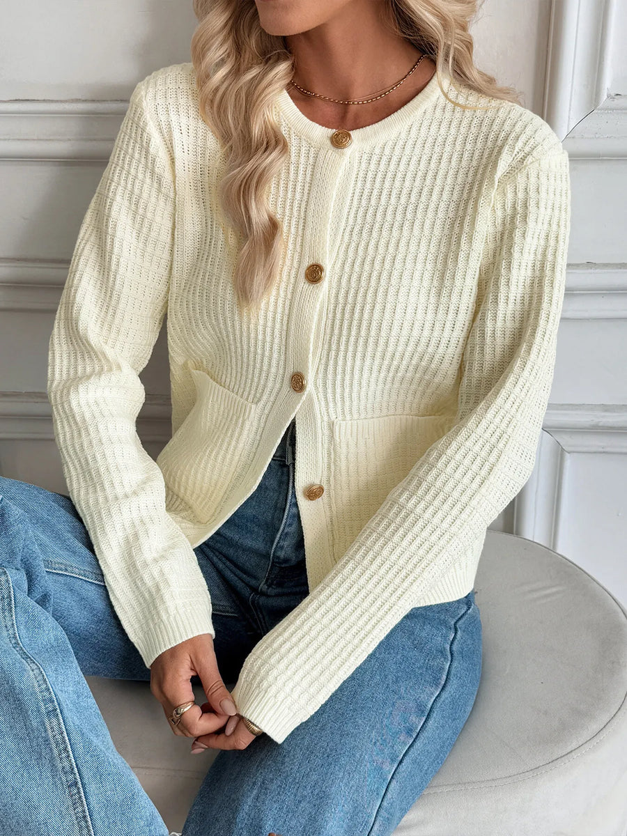 Button-Up Pocket Cardigan