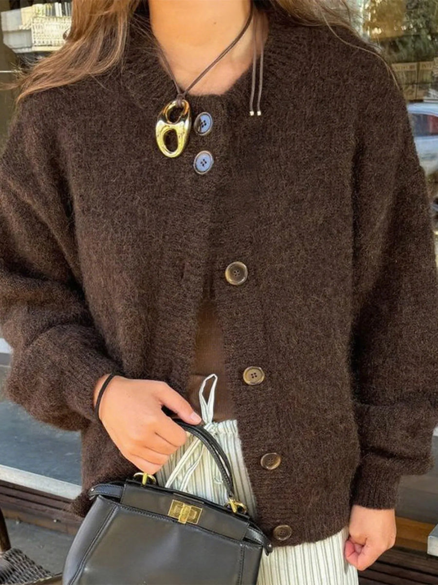 Button-Down Long-Sleeve Cardigan
