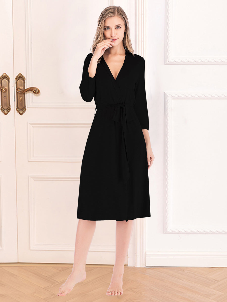 Plunge Tie-Front Night Dress